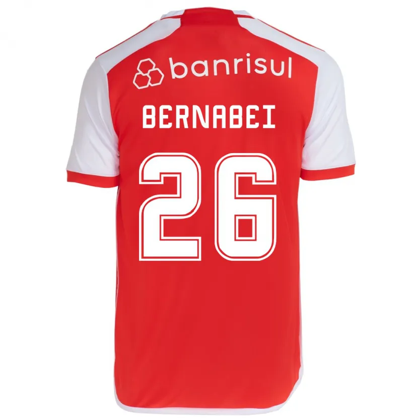 Danxen Kinderen Alexandro Bernabéi #26 Rood Wit Thuisshirt Thuistenue 2024/25 T-Shirt