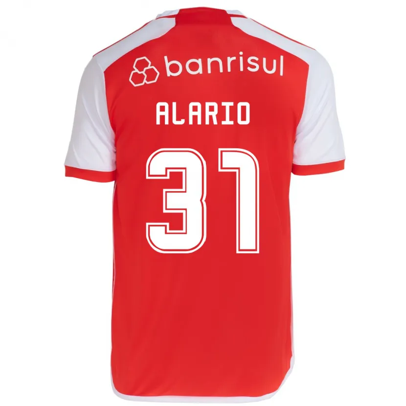 Danxen Kinderen Lucas Alario #31 Rood Wit Thuisshirt Thuistenue 2024/25 T-Shirt