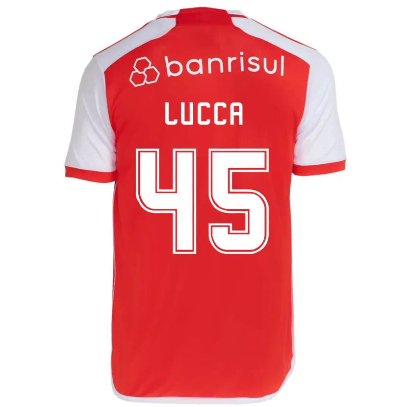 Danxen Kinderen Lucca #45 Rood Wit Thuisshirt Thuistenue 2024/25 T-Shirt