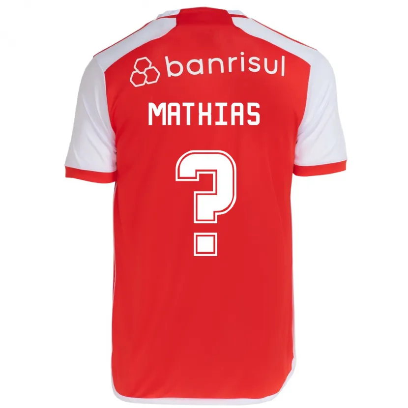 Danxen Kinderen Ricardo Mathias #0 Rood Wit Thuisshirt Thuistenue 2024/25 T-Shirt