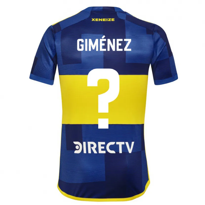 Danxen Kinderen Milton Giménez #0 Blauw Geel Thuisshirt Thuistenue 2024/25 T-Shirt