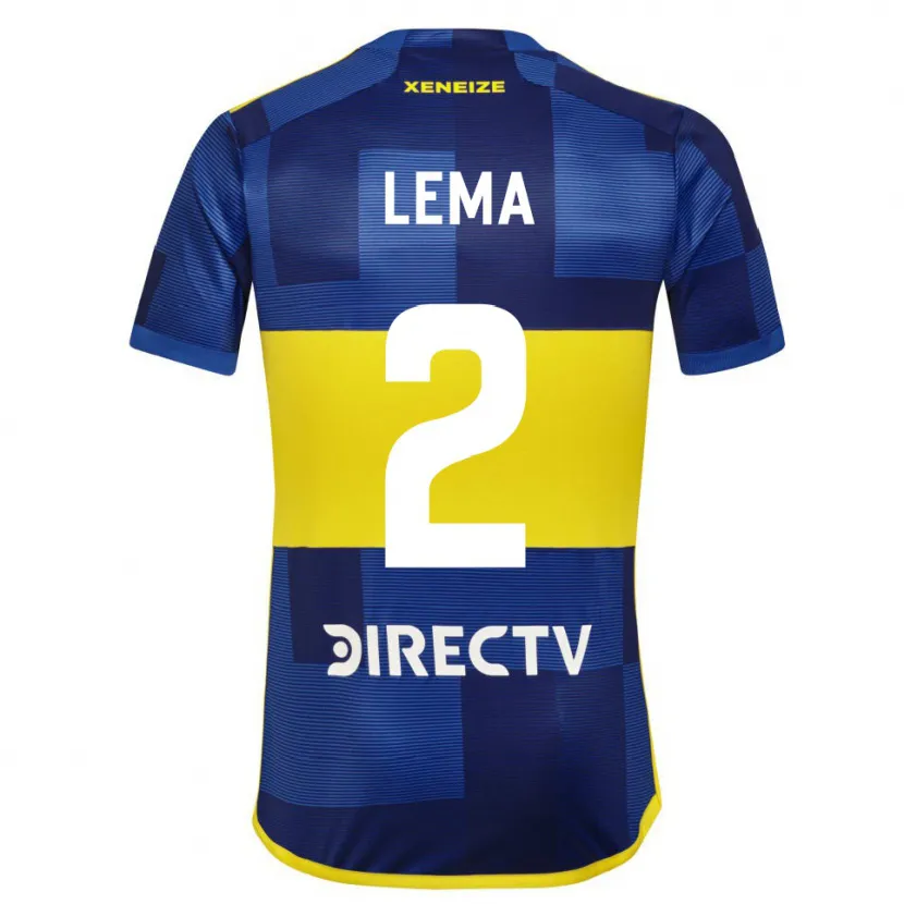 Danxen Kinderen Cristian Lema #2 Blauw Geel Thuisshirt Thuistenue 2024/25 T-Shirt