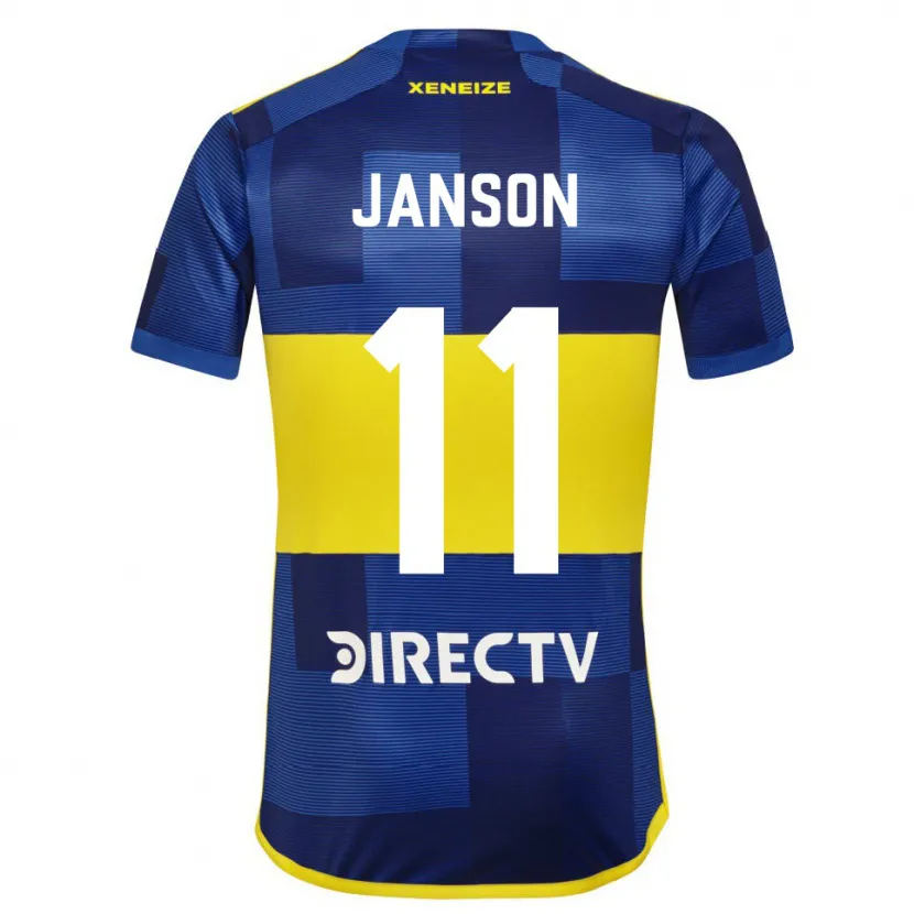 Danxen Kinderen Lucas Janson #11 Blauw Geel Thuisshirt Thuistenue 2024/25 T-Shirt