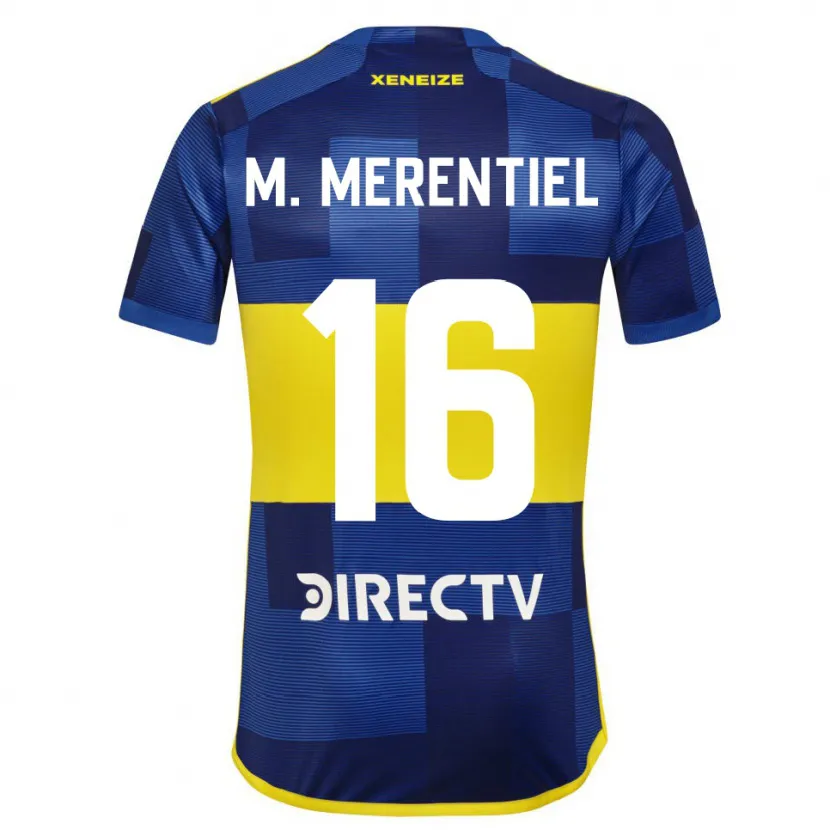 Danxen Kinderen Miguel Merentiel #16 Blauw Geel Thuisshirt Thuistenue 2024/25 T-Shirt