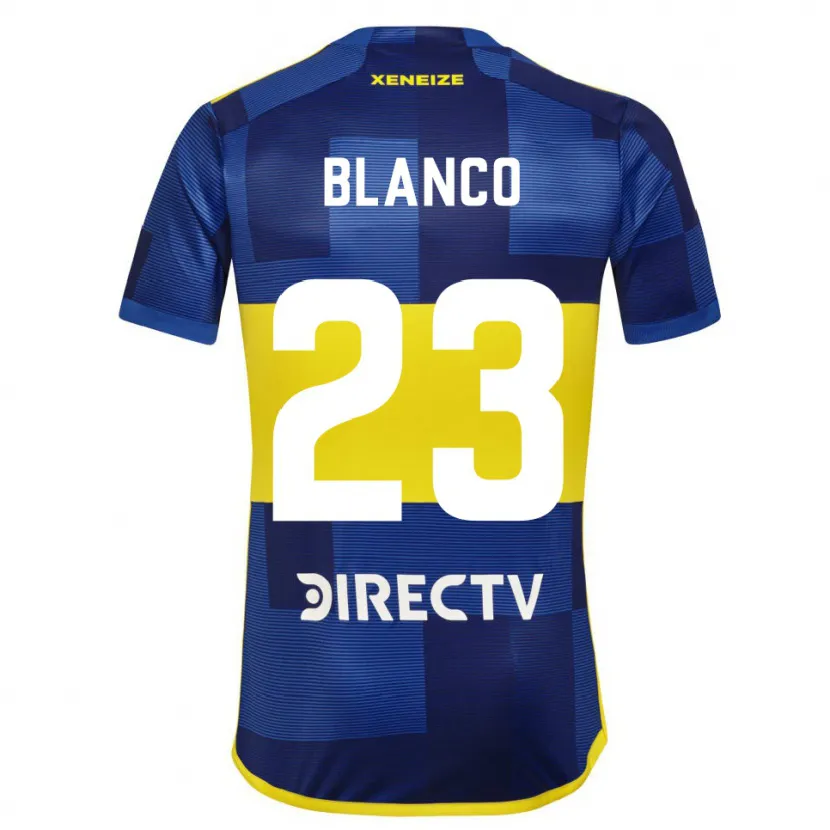 Danxen Kinderen Lautaro Blanco #23 Blauw Geel Thuisshirt Thuistenue 2024/25 T-Shirt