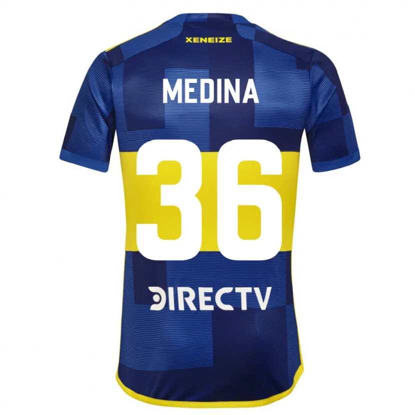 Danxen Kinderen Cristian Medina #36 Blauw Geel Thuisshirt Thuistenue 2024/25 T-Shirt