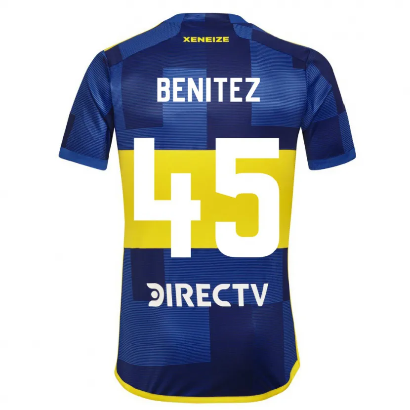 Danxen Kinderen Mauricio Benítez #45 Blauw Geel Thuisshirt Thuistenue 2024/25 T-Shirt