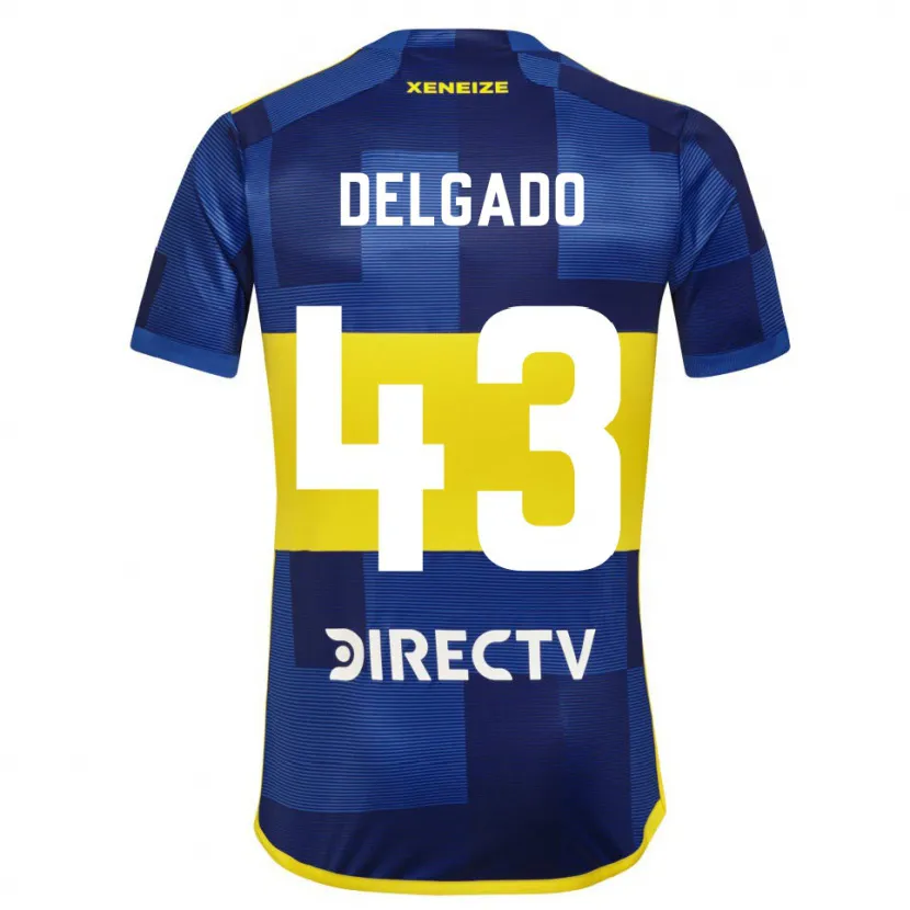 Danxen Kinderen Milton Delgado #43 Blauw Geel Thuisshirt Thuistenue 2024/25 T-Shirt