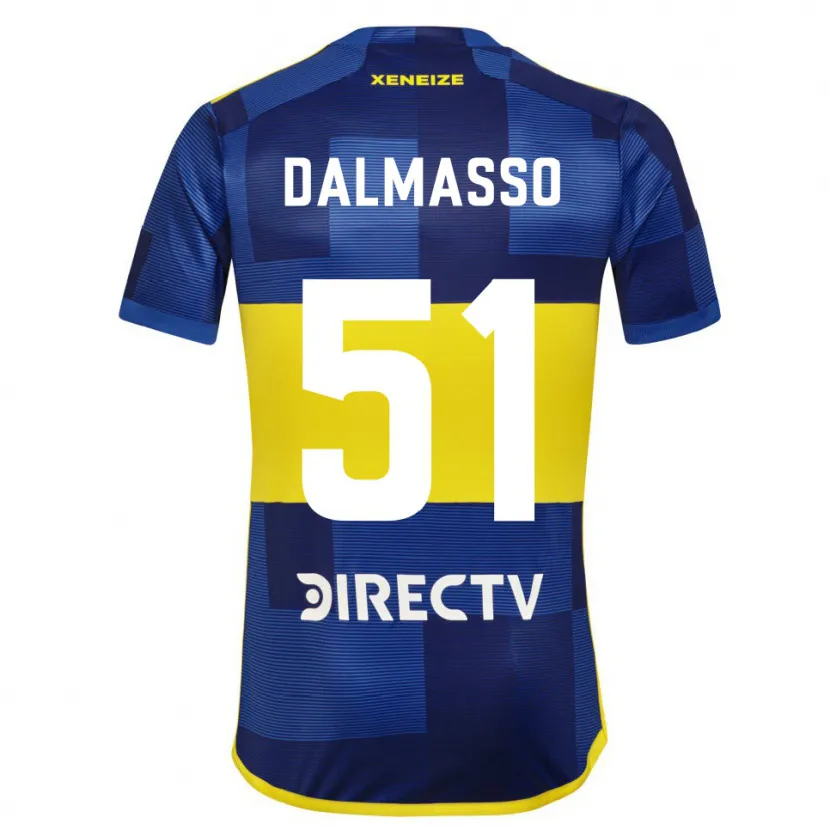 Danxen Kinderen Santiago Dalmasso #51 Blauw Geel Thuisshirt Thuistenue 2024/25 T-Shirt