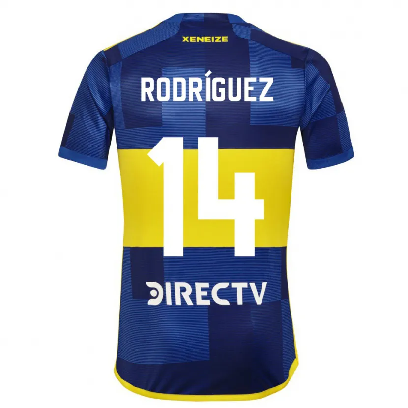 Danxen Kinderen Isaías Rodríguez #14 Blauw Geel Thuisshirt Thuistenue 2024/25 T-Shirt