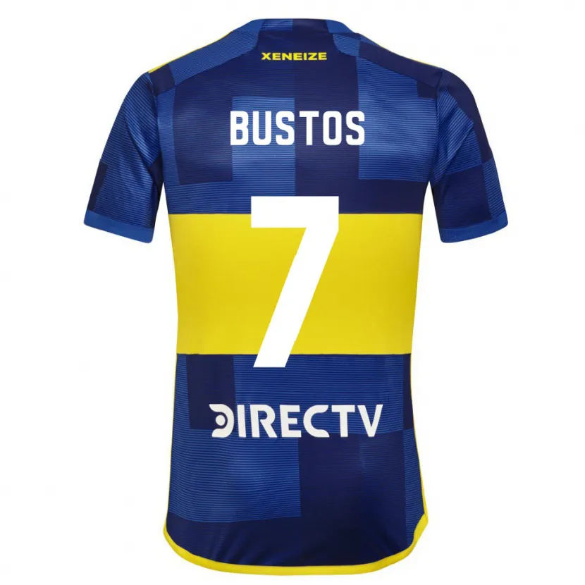 Danxen Kinderen Tomás Bustos #7 Blauw Geel Thuisshirt Thuistenue 2024/25 T-Shirt