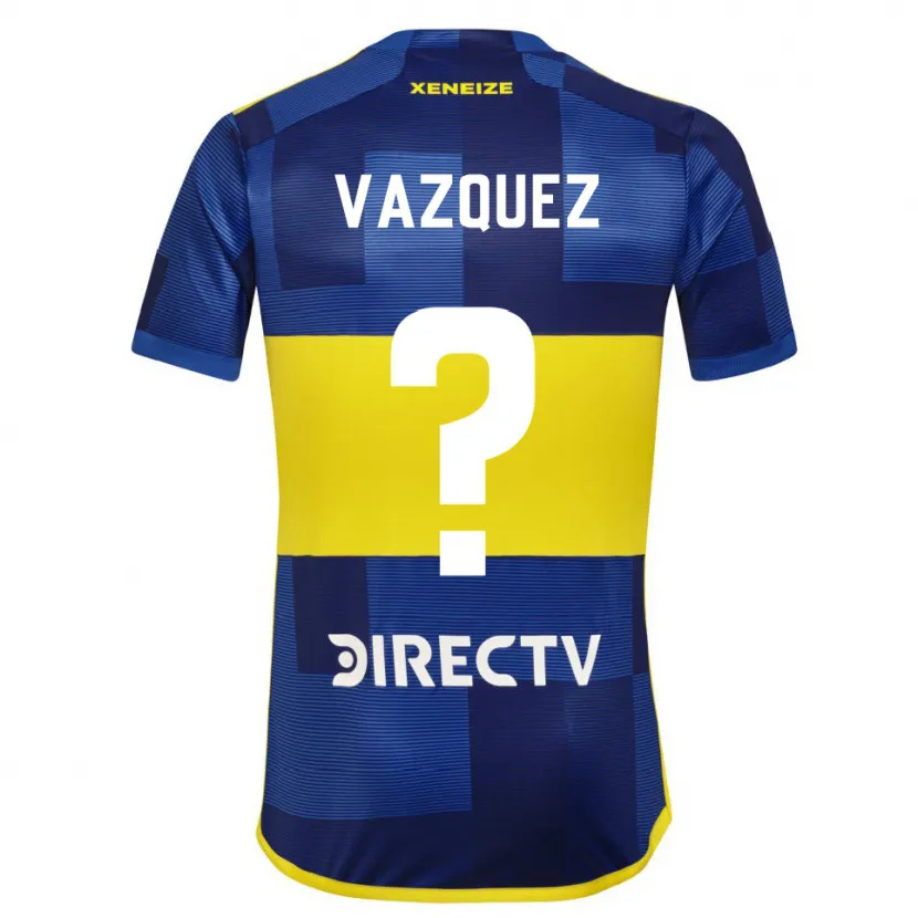 Danxen Kinderen Luis Vázquez #0 Blauw Geel Thuisshirt Thuistenue 2024/25 T-Shirt