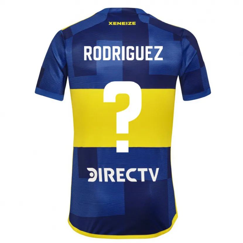 Danxen Kinderen Román Rodríguez #0 Blauw Geel Thuisshirt Thuistenue 2024/25 T-Shirt