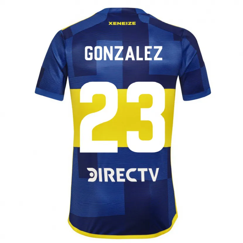 Danxen Kinderen Diego González #23 Blauw Geel Thuisshirt Thuistenue 2024/25 T-Shirt