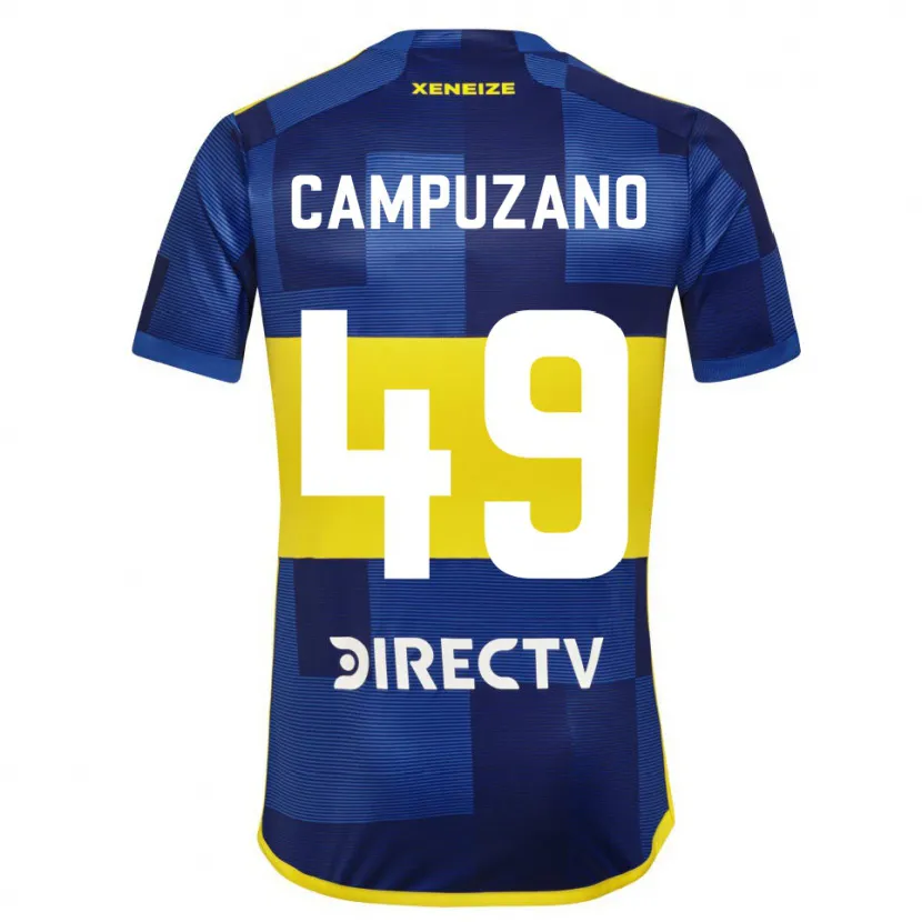 Danxen Kinderen Jorman Campuzano #49 Blauw Geel Thuisshirt Thuistenue 2024/25 T-Shirt