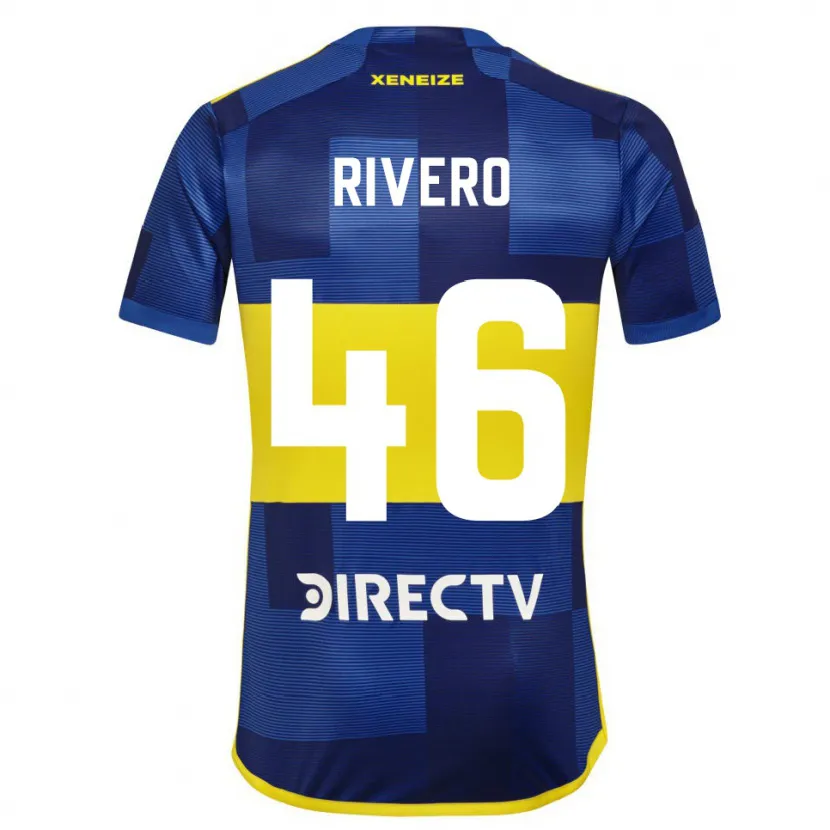 Danxen Kinderen Simón Rivero #46 Blauw Geel Thuisshirt Thuistenue 2024/25 T-Shirt