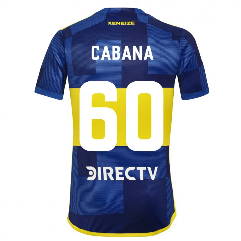 Danxen Kinderen Juan Pablo Cabaña #60 Blauw Geel Thuisshirt Thuistenue 2024/25 T-Shirt