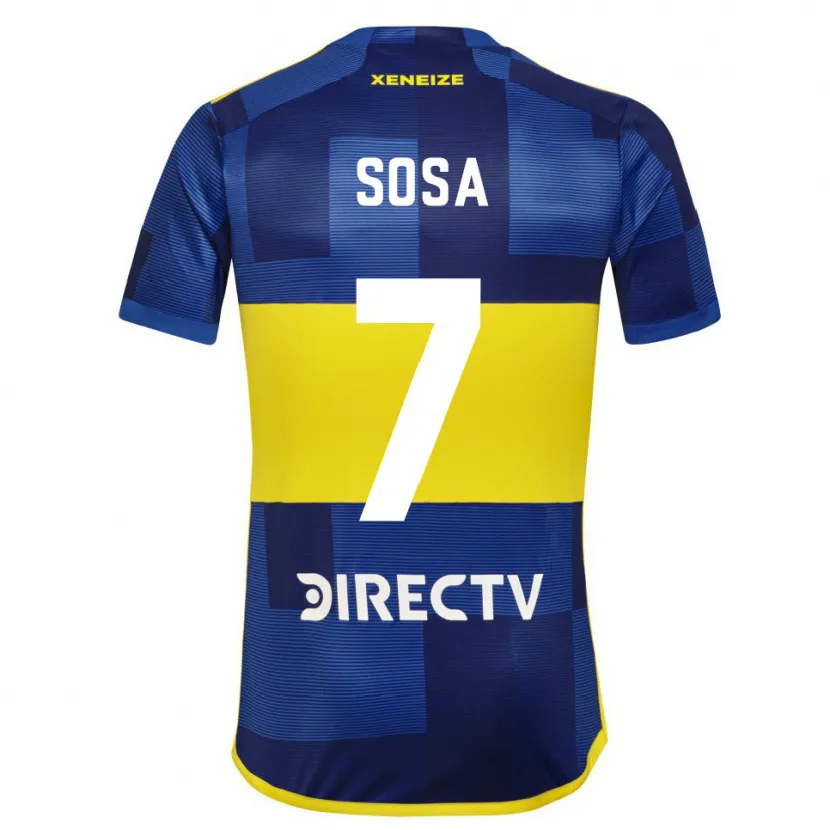 Danxen Kinderen Elián Sosa #7 Blauw Geel Thuisshirt Thuistenue 2024/25 T-Shirt