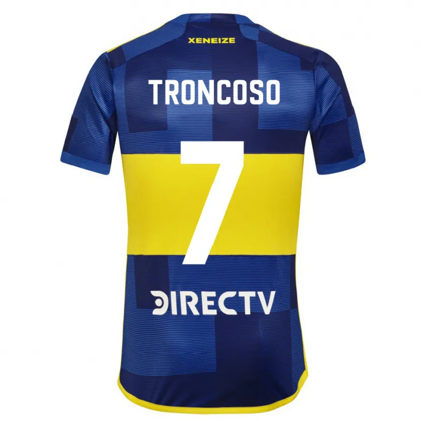 Danxen Kinderen Carolina Troncoso #7 Blauw Geel Thuisshirt Thuistenue 2024/25 T-Shirt