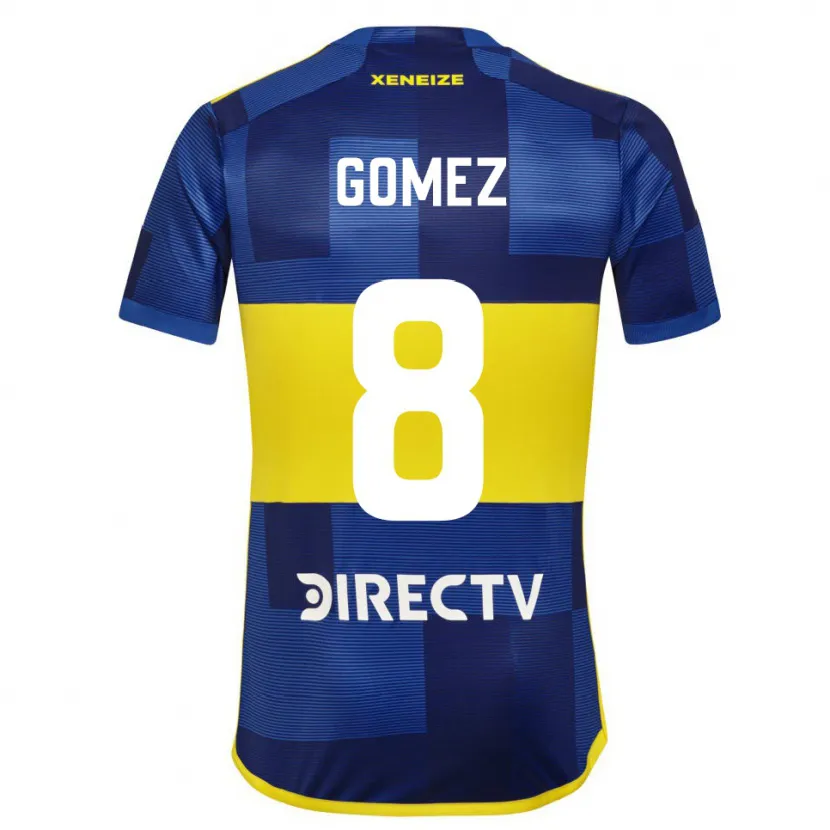 Danxen Kinderen Camila Gomez Ares #8 Blauw Geel Thuisshirt Thuistenue 2024/25 T-Shirt