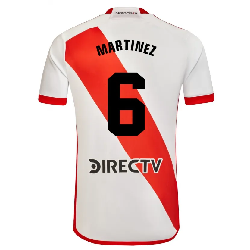 Danxen Kinderen David Martínez #6 Wit Rood Thuisshirt Thuistenue 2024/25 T-Shirt