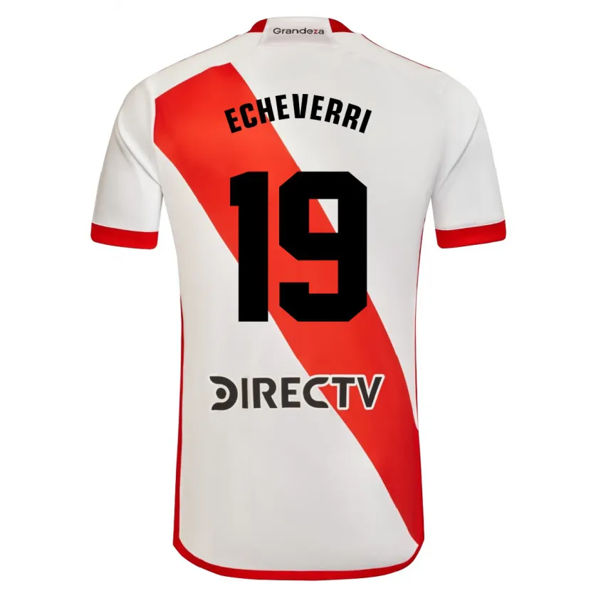 Danxen Kinderen Claudio Echeverri #19 Wit Rood Thuisshirt Thuistenue 2024/25 T-Shirt