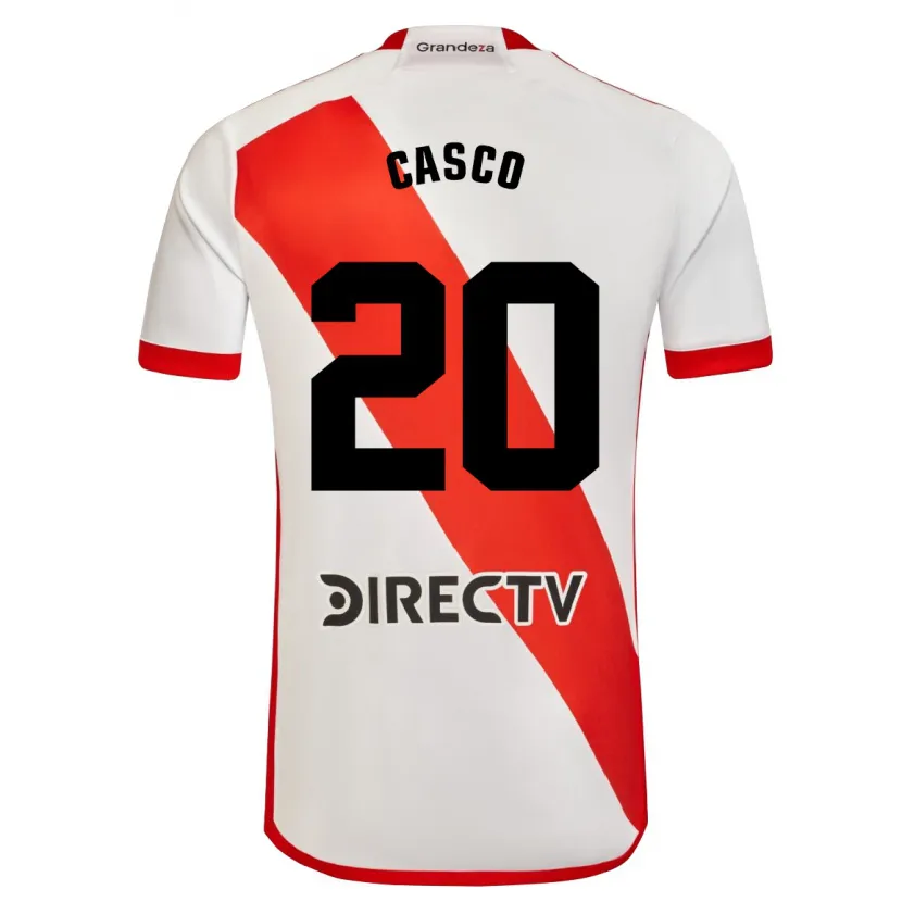 Danxen Kinderen Milton Casco #20 Wit Rood Thuisshirt Thuistenue 2024/25 T-Shirt