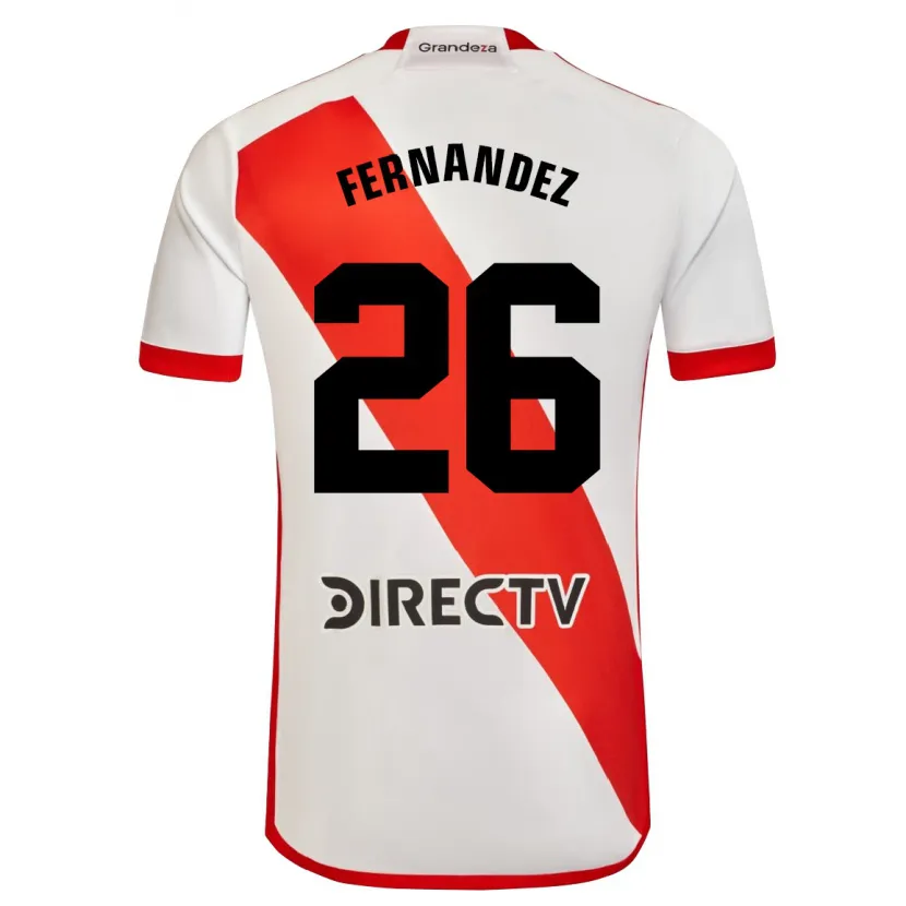 Danxen Kinderen Nacho Fernández #26 Wit Rood Thuisshirt Thuistenue 2024/25 T-Shirt