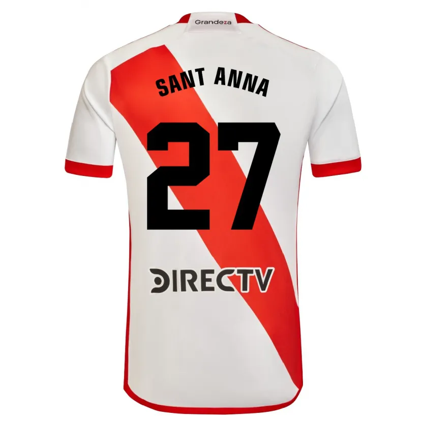 Danxen Kinderen Agustín Sant Anna #27 Wit Rood Thuisshirt Thuistenue 2024/25 T-Shirt