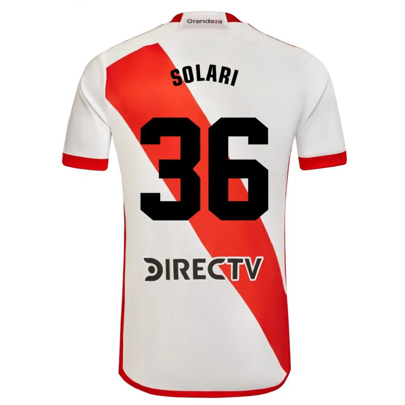 Danxen Kinderen Pablo Solari #36 Wit Rood Thuisshirt Thuistenue 2024/25 T-Shirt