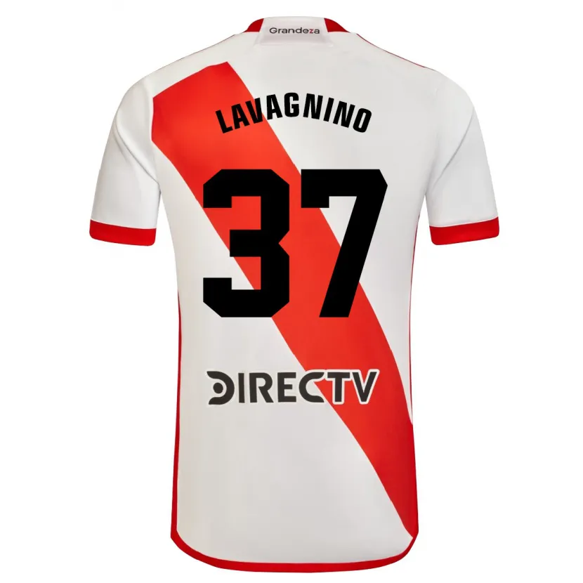 Danxen Kinderen Lucas Lavagnino #37 Wit Rood Thuisshirt Thuistenue 2024/25 T-Shirt