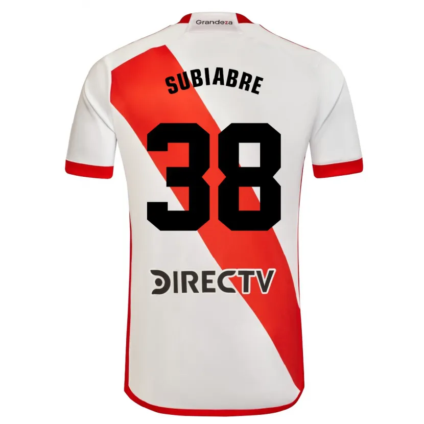 Danxen Kinderen Ian Subiabre #38 Wit Rood Thuisshirt Thuistenue 2024/25 T-Shirt