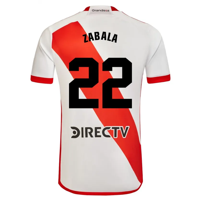 Danxen Kinderen Daniel Zabala #22 Wit Rood Thuisshirt Thuistenue 2024/25 T-Shirt