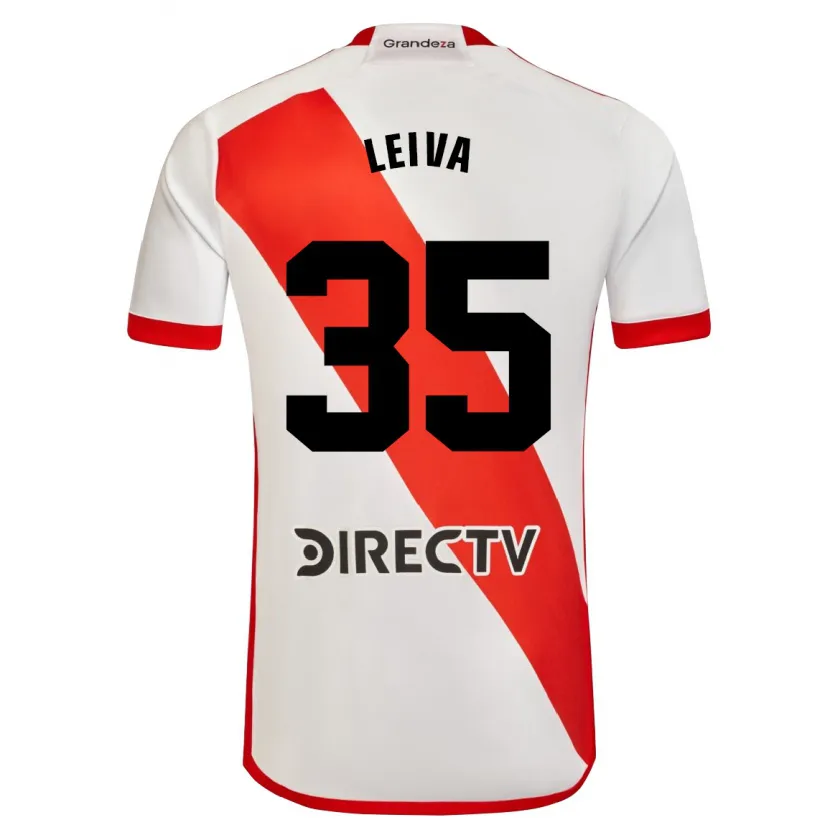 Danxen Kinderen Tobías Leiva #35 Wit Rood Thuisshirt Thuistenue 2024/25 T-Shirt