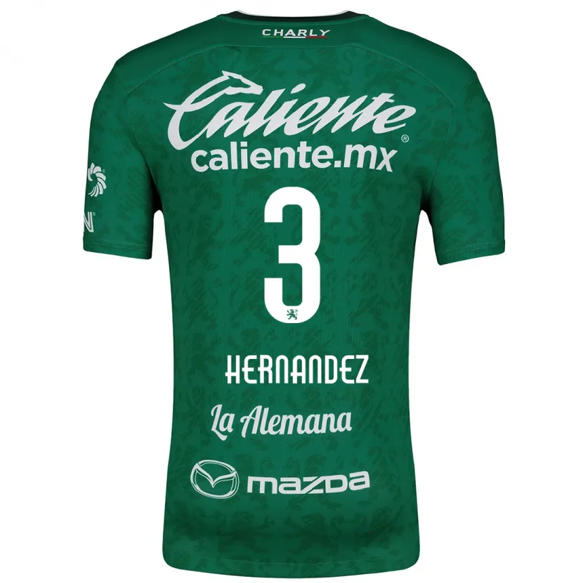 Danxen Kinderen Pedro Hernández #3 Groen Wit Thuisshirt Thuistenue 2024/25 T-Shirt