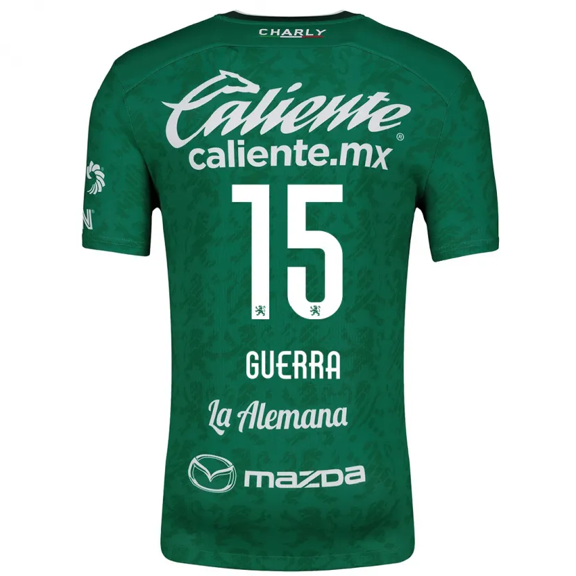 Danxen Kinderen Edgar Guerra #15 Groen Wit Thuisshirt Thuistenue 2024/25 T-Shirt