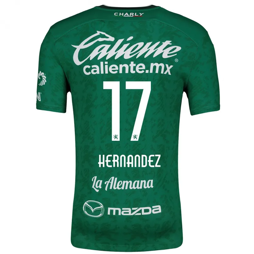 Danxen Kinderen Daniel Hernández #17 Groen Wit Thuisshirt Thuistenue 2024/25 T-Shirt