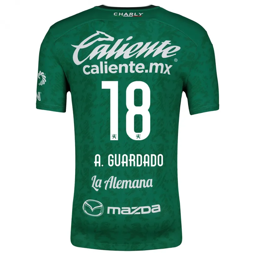 Danxen Kinderen Andrés Guardado #18 Groen Wit Thuisshirt Thuistenue 2024/25 T-Shirt