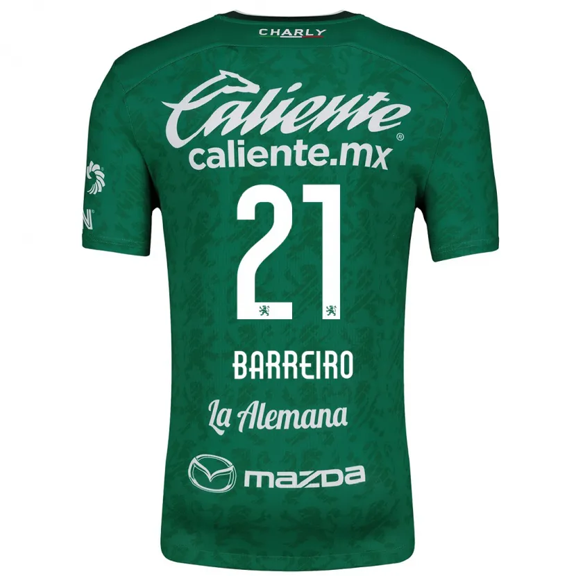 Danxen Kinderen Stiven Barreiro #21 Groen Wit Thuisshirt Thuistenue 2024/25 T-Shirt