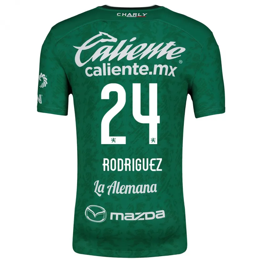 Danxen Kinderen Osvaldo Rodríguez #24 Groen Wit Thuisshirt Thuistenue 2024/25 T-Shirt