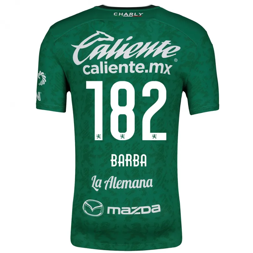 Danxen Kinderen Austin Barba #182 Groen Wit Thuisshirt Thuistenue 2024/25 T-Shirt