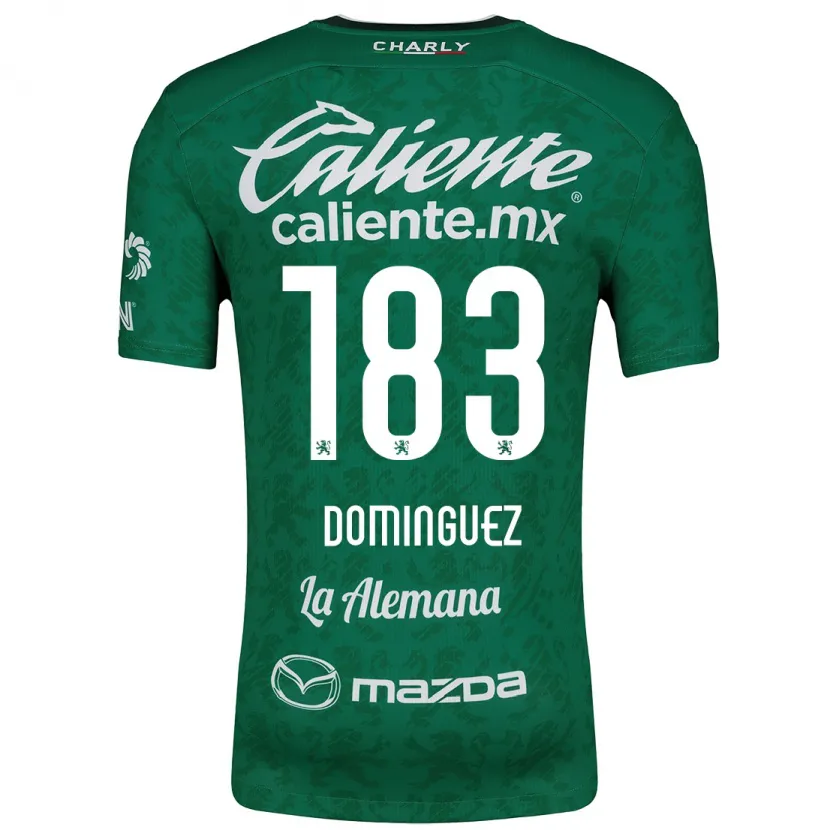 Danxen Kinderen Jesús Domínguez #183 Groen Wit Thuisshirt Thuistenue 2024/25 T-Shirt