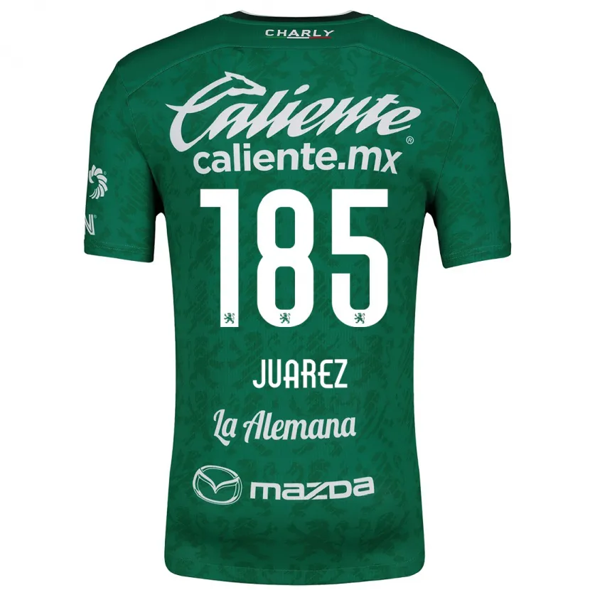 Danxen Kinderen Moisés Juárez #185 Groen Wit Thuisshirt Thuistenue 2024/25 T-Shirt