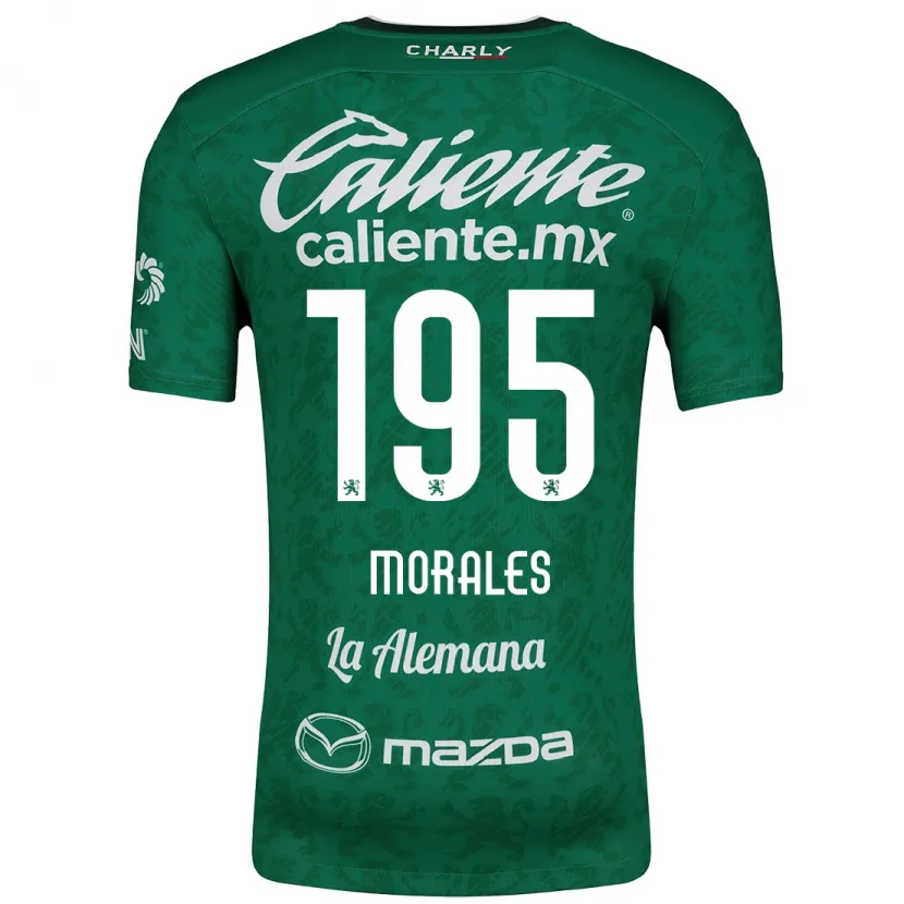 Danxen Kinderen Daniel Morales #195 Groen Wit Thuisshirt Thuistenue 2024/25 T-Shirt