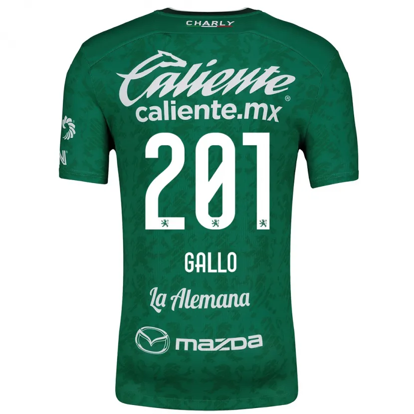 Danxen Kinderen Andrés Gallo #201 Groen Wit Thuisshirt Thuistenue 2024/25 T-Shirt