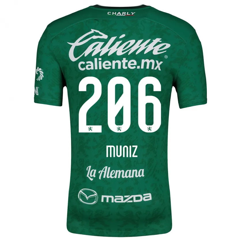 Danxen Kinderen Isaác Muñíz #206 Groen Wit Thuisshirt Thuistenue 2024/25 T-Shirt