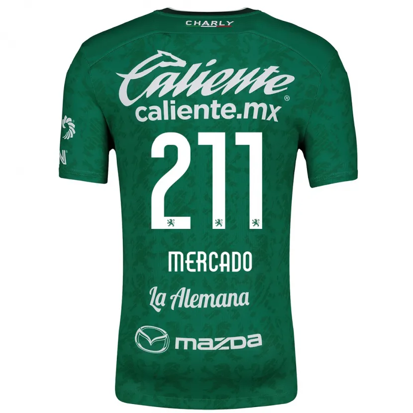 Danxen Kinderen Diego Mercado #211 Groen Wit Thuisshirt Thuistenue 2024/25 T-Shirt