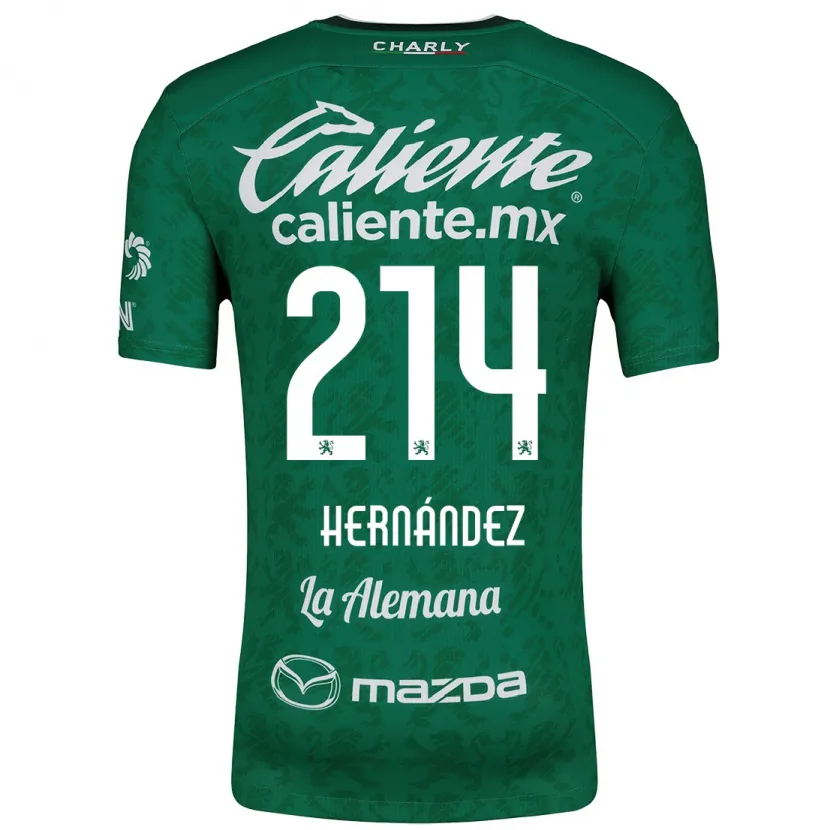 Danxen Kinderen Iván Hernández #214 Groen Wit Thuisshirt Thuistenue 2024/25 T-Shirt