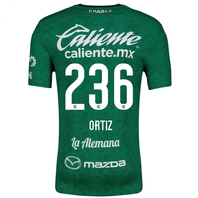 Danxen Kinderen Youssef Ortiz #236 Groen Wit Thuisshirt Thuistenue 2024/25 T-Shirt