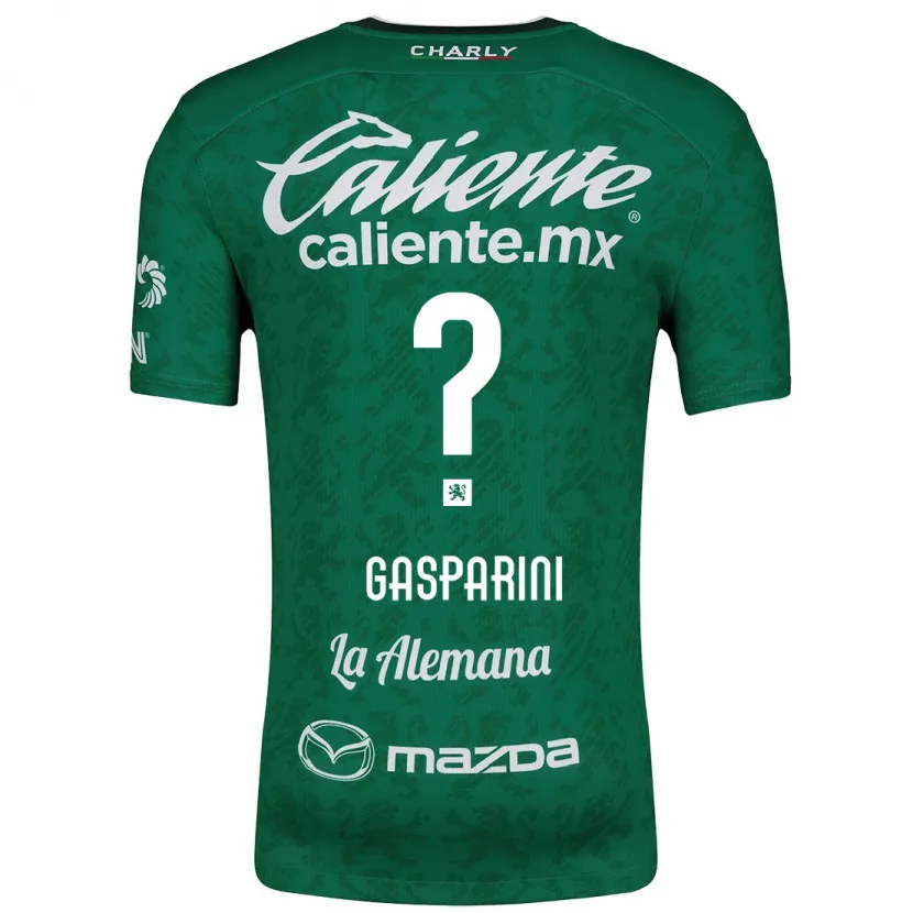 Danxen Kinderen Joaquín Gasparini #0 Groen Wit Thuisshirt Thuistenue 2024/25 T-Shirt